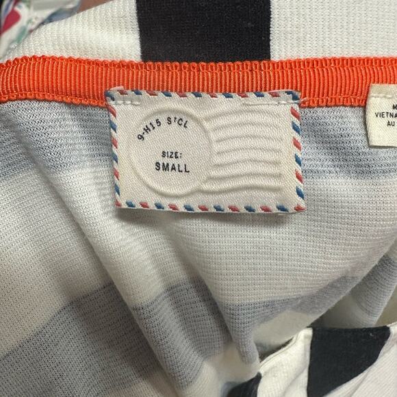 Anthropology Black and White Striped Women's Top - Picture 4 of 9